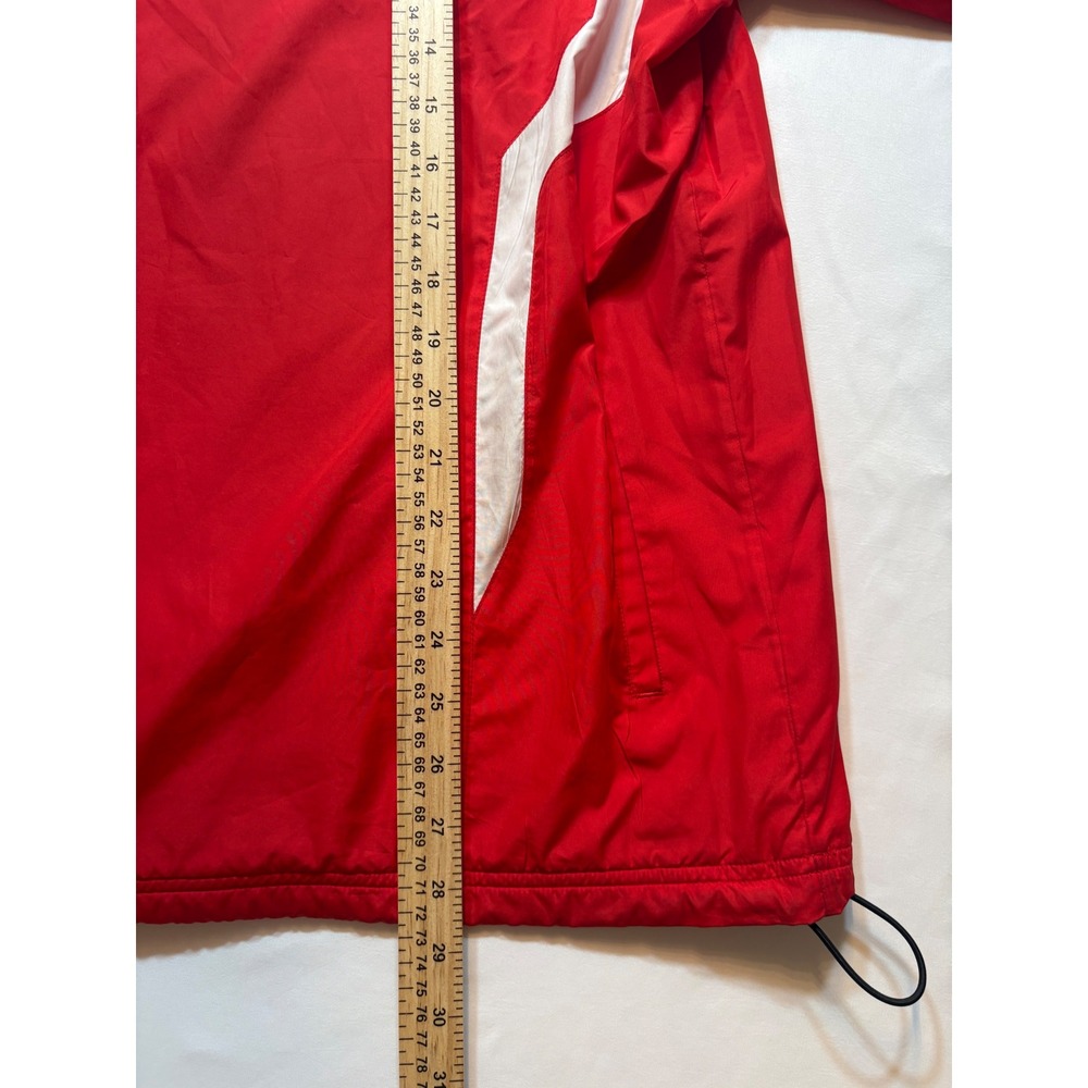 Under Armour Windbreaker Pullover Mens LG Red White V-Neck Mesh Lined Jacket - Picture 6 of 9
